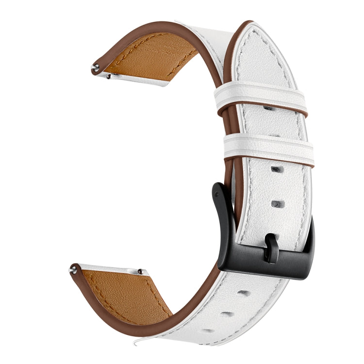 20mmFirst Layer Leather Sewing Thread Watch Band, For Huawei Watch GT3 Pro 43mm / 46mm
