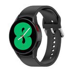 Official Silicone Silver Round Buckle Watch Band, For Samsung Galaxy Watch 5 44mm