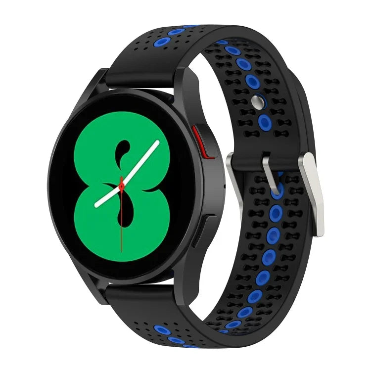 20mm Colorful Hole Silicone Watch Band, For Samsung Galaxy Watch 5 40mm, For Samsung Galaxy Watch 5 44mm, For Samsung Galaxy Watch 5 Pro 45mm