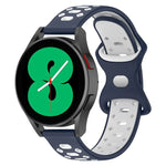 20mm Two-color Diamond Silicone Watch Band, For Samsung Galaxy Watch 5 40mm, For Samsung Galaxy Watch 5 44mm, For Samsung Galaxy Watch 5 Pro 45mm