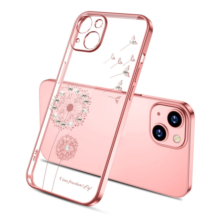 Electroplating Diamond Dandelion TPU Phone Case, For iPhone 14, For iPhone 14 Plus, For iPhone 14 Pro, For iPhone 14 Pro Max