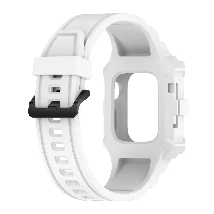 Integrated Silicone Watch Band For Apple Watch Series, 7 45mm / 6&SE&5&4 44mm / 3&2&1 42mm, 7 41mm / 6&SE&5&4 40mm / 3&2&1 38mm