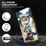 3D Painted Leather Phone Case, For iPhone 14, For iPhone 14 Plus, For iPhone 14 Pro, For iPhone 14 Pro Max, For iPhone 13 mini, For iPhone 13