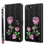 3D Painted Leather Phone Case, For iPhone SE 2022 / SE 2020 / 8 / 7, For iPhone XR, For iPhone 8 Plus / 7 Plus