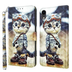 3D Painted Leather Phone Case, For iPhone SE 2022 / SE 2020 / 8 / 7, For iPhone XR, For iPhone 8 Plus / 7 Plus