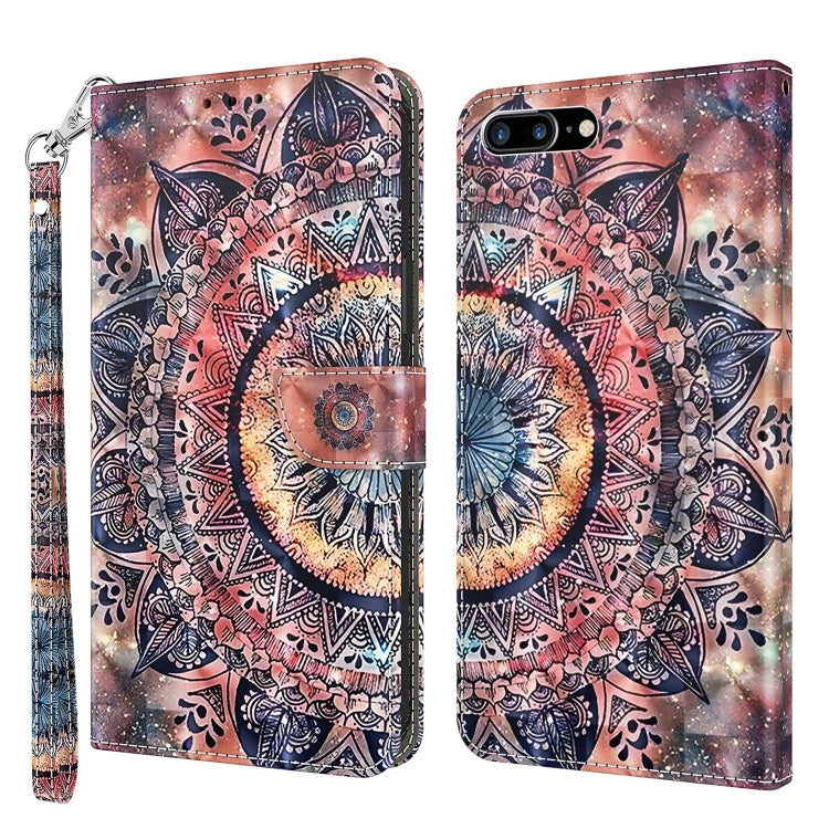 3D Painted Leather Phone Case, For iPhone SE 2022 / SE 2020 / 8 / 7, For iPhone XR, For iPhone 8 Plus / 7 Plus
