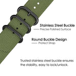 Three-ring Black Buckle Nylon Watch Band, For Amazfit T-Rex / T-Rex Pro / Ares