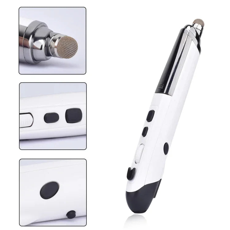 PR-08 Multifunctional Wireless Bluetooth Pen Mouse Capacitive Pen Mouse, 4-keys(White), 4-keys(Blue), 4-keys(Grey), 4-keys(Red), 4-keys(Black)