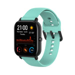 For Amazfit GTS4 Mini Solid Color Soft Silicone Watch Band, S Size, Large Size