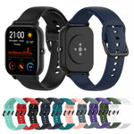 For Amazfit GTS4 Mini Solid Color Soft Silicone Watch Band, S Size, Large Size