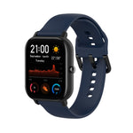 For Amazfit GTS4 Mini Solid Color Soft Silicone Watch Band, S Size, Large Size