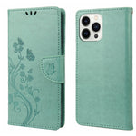 Butterfly Flower Pattern Flip Leather Phone Case, For iPhone 14, For iPhone 14 Plus, For iPhone 14 Pro, For iPhone 14 Pro Max