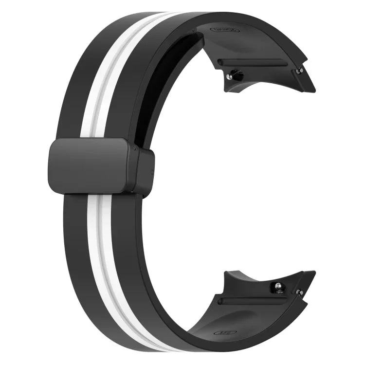 Two-color Stripe Silicone Watch Band, For Samsung Galaxy Watch5 Pro