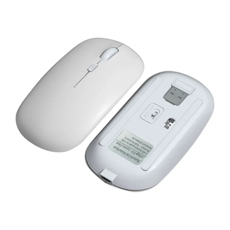 1600dpi Bluetooth 2.4G Wireless Dual Mode Mouse, Bluetooth + 2.4G(White), Bluetooth + 2.4G(Black), Bluetooth + 2.4G(Pink), Bluetooth + 2.4G(Purple), Bluetooth + 2.4G(Yellow), Bluetooth + 2.4G(Blue), Bluetooth + 2.4G(Mint Green)                         ...