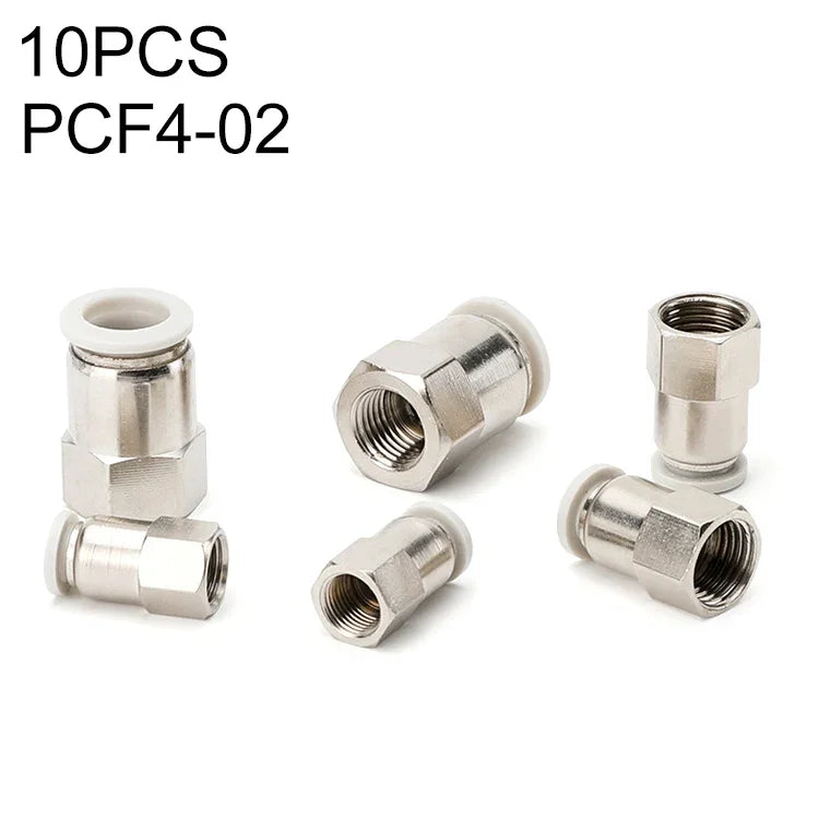 PCF6-02 LAIZE 2pcs Female Thread Straight Pneumatic Quick Fitting Connector, PCF4-01 (10pcs), PCF4-02 (10pcs), PCF6-01 (10pcs), PCF6-02 (2pcs), PCF6-03 (2pcs), PCF6-04 (1pc), PCF8-01 (2pcs), PCF8-02 (2pcs), PCF8-03 (1pc), PCF8-04 (1pc), PCF10-01 (1pc) ...