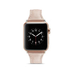 Thin Leather Replacement Wrist Strap Watchband, For Apple Watch 5/4 44mm & 3/2/1 42mm, For Apple Watch 5/4 40mm & 3/2/1 38mm