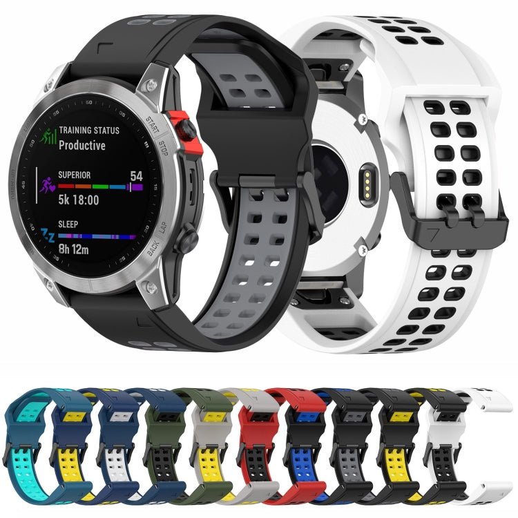 Quick Release Double Row Silicone Watch Band, For Garmin Descent G1 / Coros Vertix 22mm, For Garmin Enduro / Coros Vertix 2 26mm