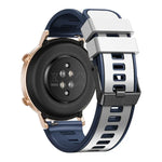 Plain Weave Two-color Silicone Watch Band, For Samsung Galaxy Watch 5 40mm / 44mm
