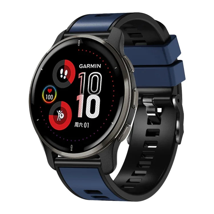 Plain Weave Two-color Silicone Watch Band, For Samsung Galaxy Watch 5 40mm / 44mm