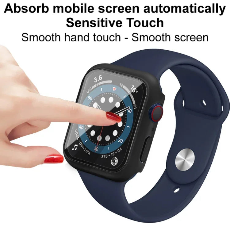 imak PC Frame Case with Tempered Glass Film, For Apple Watch Series 4/5/6/SE 1/2/3 40mm, For Apple Watch Series 4/5/6/SE 1/2/3 44mm, For Apple Watch Series 9 / 8 / 7 41mm, For Apple Watch Series 9 / 8 / 7 45mm                                           ...