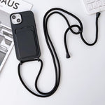 Crossbody Lanyard Elastic Silicone Card Holder Phone Case, For iPhone 11 Pro Max