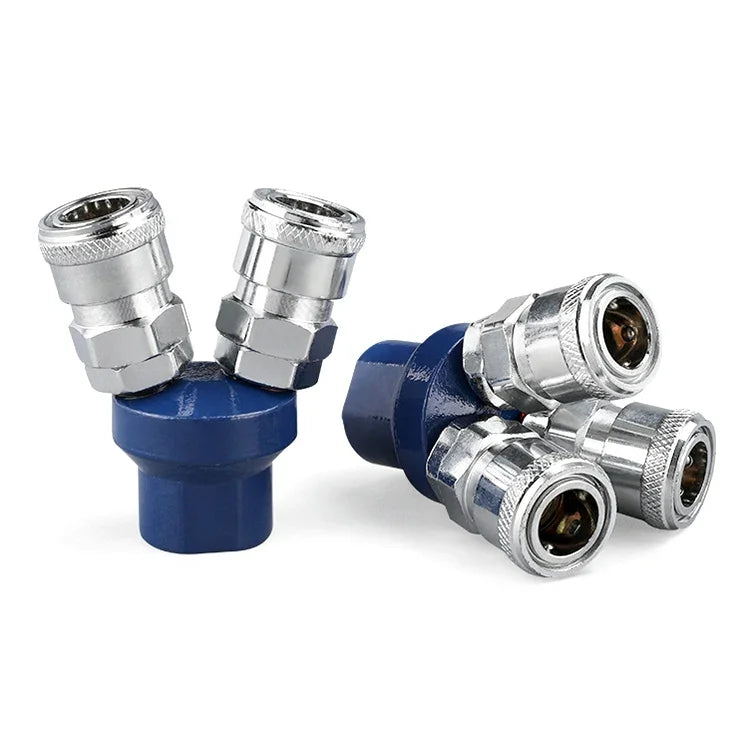 C-type Self-lock Pneumatic Components, Round Two Way, Round Two Way G1/2, Round Triplet, Round Triplet G1/2, Two Way, Triplet, 4-way, 5-way