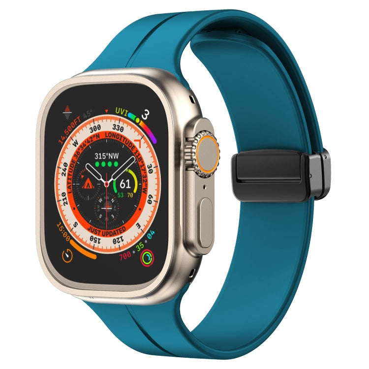 Solid Color Silicone Watch Band, For Apple Watch Series 8&7 41mm / SE 2&6&SE&5&4 40mm / 3&2&1 38mm, For Apple Watch Ultra 49mm / Series 8&7 45mm / SE 2&6&SE&5&4 44mm