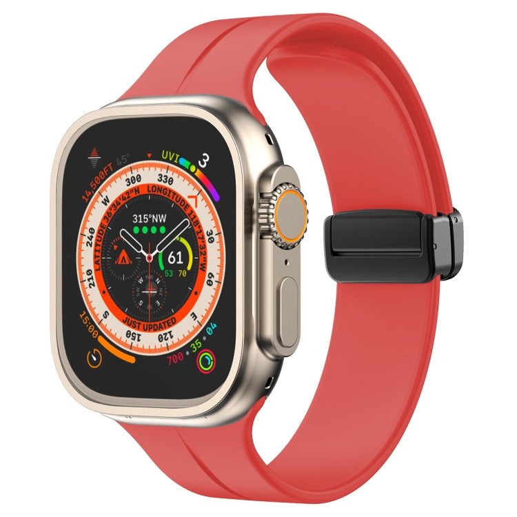 Solid Color Silicone Watch Band, For Apple Watch Series 8&7 41mm / SE 2&6&SE&5&4 40mm / 3&2&1 38mm, For Apple Watch Ultra 49mm / Series 8&7 45mm / SE 2&6&SE&5&4 44mm