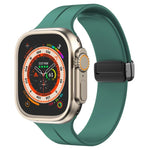 Solid Color Silicone Watch Band, For Apple Watch Ultra 49mm / Series 8&7 45mm / SE 2&6&SE&5&4 44mm, For Apple Watch Series 8&7 41mm / SE 2&6&SE&5&4 40mm / 3&2&1 38mm