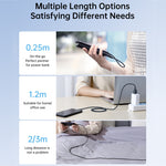 JOYROOM 2.4A USB to 8 Pin Surpass Series Fast Charging Data Cable, 0.25m, 1.2m