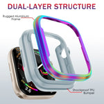 Aluminum Alloy + TPU 2 in 1 Protective Case, For Apple Watch Ultra 3 / 2 / 1 49mm, For Apple Watch  Series 9 / 8 / 7 45mm, For Apple Watch Series 6 / 5 / 4 / SE 44mm, For Apple Watch Series 9 / 8 / 7 41mm, For Apple Watch Series 6 / 5 / 4 / SE 40mm