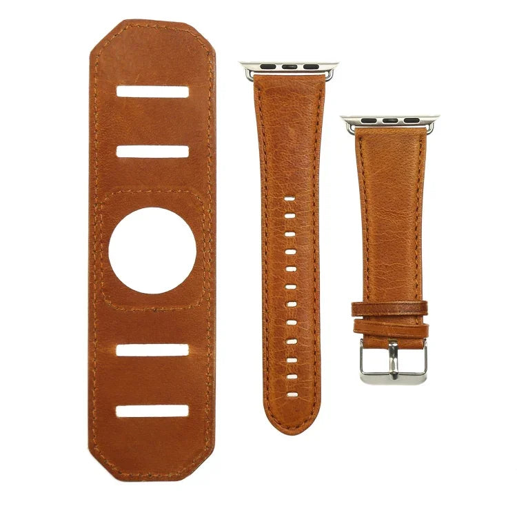 Crazy Horse Texture Bracelet Watchband, For Apple Watch 5 & 4 40mm / 3 & 2 & 1 38mm, For Apple Watch 5 & 4 44mm / 3 & 2 & 1 42mm