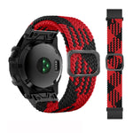 Adjustable Nylon Braided Elasticity Watch Band, For Garmin Fenix 7X