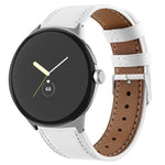 Round Tail Genuine Leather Watch Band, For Google Pixel Watch 4 / 3 / 2 / 1 41mm