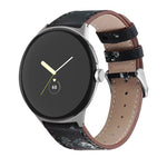 Round Tail Genuine Leather Watch Band, For Google Pixel Watch 4 / 3 / 2 / 1 41mm