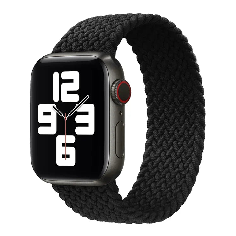Nylon Single-turn Braided Watch Band For Apple Watch Series 8&7 41mm / SE 2&6&SE&5&4 40mm / 3&2&1 38mm, For Apple Watch Series 8&7 41mm,155mm, For Apple Watch Series 8&7 41mm, 155mm