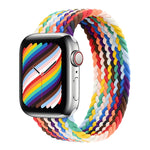 Nylon Single-turn Braided Watch Band For Apple Watch Series 8&7 41mm / SE 2&6&SE&5&4 40mm / 3&2&1 38mm, For Apple Watch Series 8&7 41mm,155mm, For Apple Watch Series 8&7 41mm, 155mm