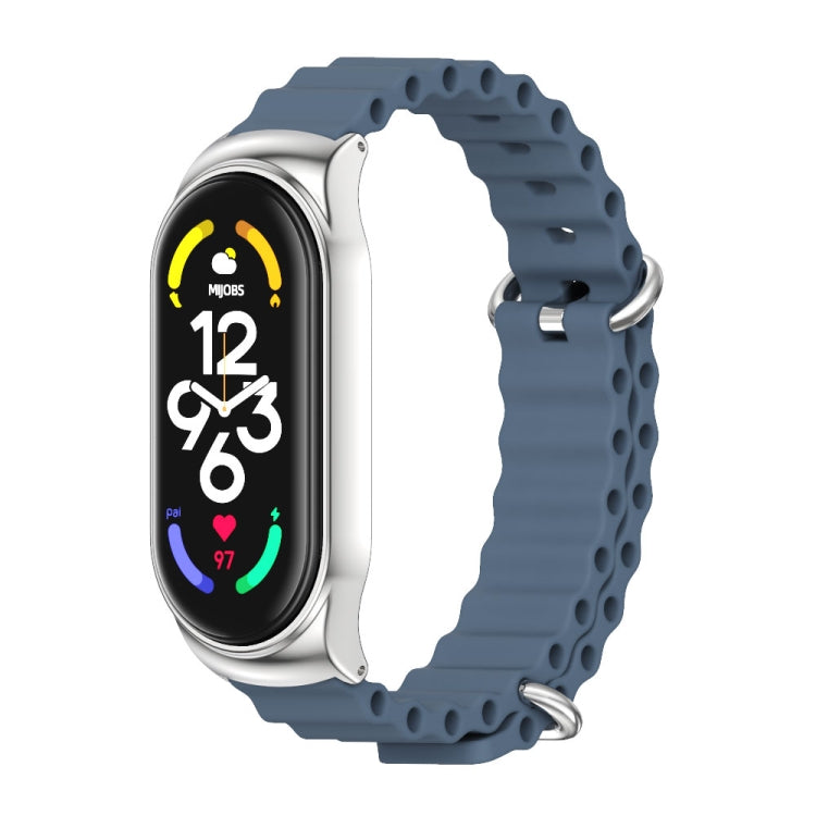 MIJOBS CS Marine Silicone Breathable Watch Band, For Xiaomi Mi Band 6 / 5, For Xiaomi Mi Band 7 / 7 NFC