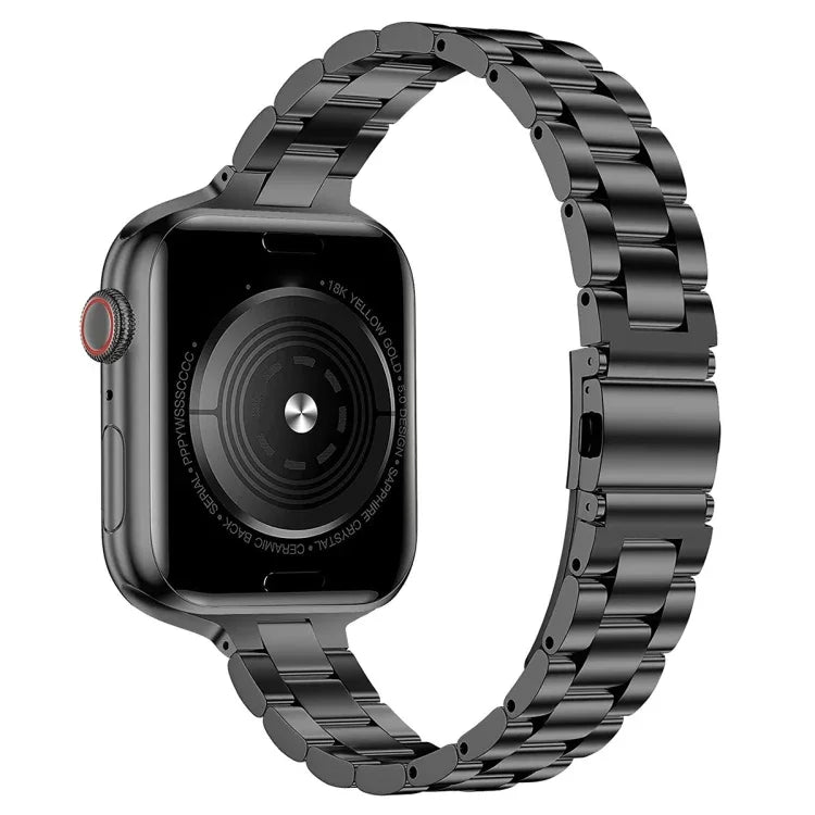 Small Waist Stainless Steel Watch Band, For Apple Watch Ultra 49mm / Series 8&7 45mm, For Apple Watch Series 8&7 41mm / SE 2&6&SE&5&4 40mm