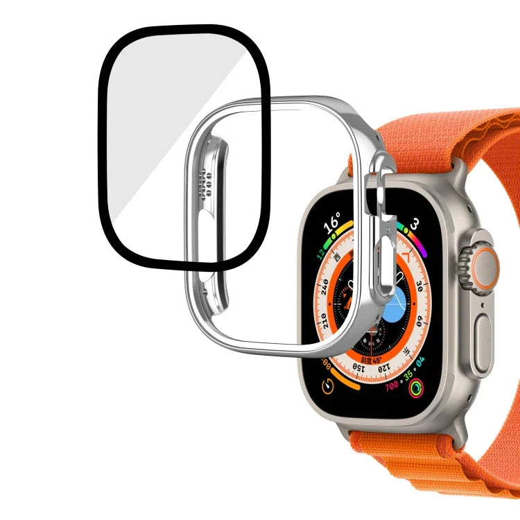 Plating Gloss PC Tempered Glass Integral Watch Case, For Apple Watch Ultra 3 / 2 / 1 49mm