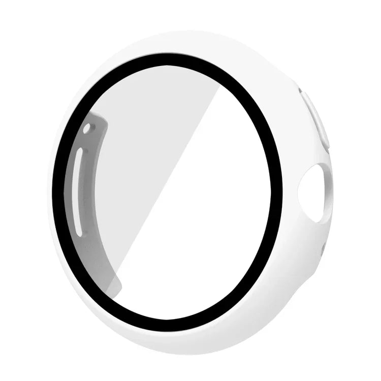 Frosted PC Frame Tempered Film Integrated Watch Protective Case, For Google Pixel Watch