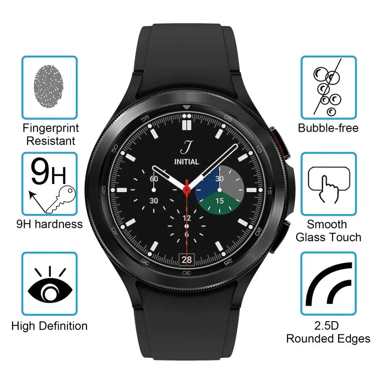 0.26mm 2.5D 9H Watch Tempered Glass Film Screen Protector, For Samsung Galaxy Watch4 Classic 46mm, For Samsung Galaxy Watch4 40mm