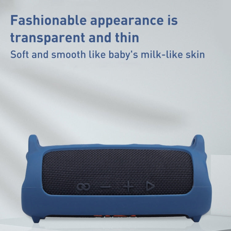 Bluetooth Speaker Portable Silicone Case with Shoulder Strap, Black, Red, Blue