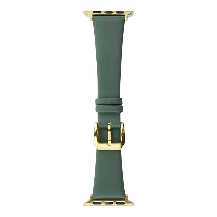 Silk Leather Watch Band, For Apple Watch Series 8&7 41mm / SE 2&6&SE&5&4 40mm, For Apple Watch Ultra 49mm / Series 8&7 45mm / SE 2&6&SE&5&4 44mm
