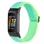 Buckle Wave Braided Nylon Watch Band, For Fitbit Charge 5, For Fitbit Inspire 2, For Fitbit Inspire