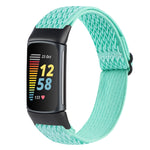 Buckle Wave Braided Nylon Watch Band, For Fitbit Charge 5, For Fitbit Inspire 2, For Fitbit Inspire