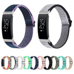 Buckle Wave Braided Nylon Watch Band, For Fitbit Charge 5, For Fitbit Inspire 2, For Fitbit Inspire