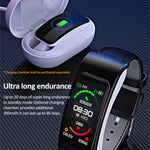 K60 1.08 inch Leather Band Earphone Detachable Life Waterproof Smart Watch Support Bluetooth Call, Leather Band (Black Silver), Leather Band (Black), Leather Band (Brown Silver)