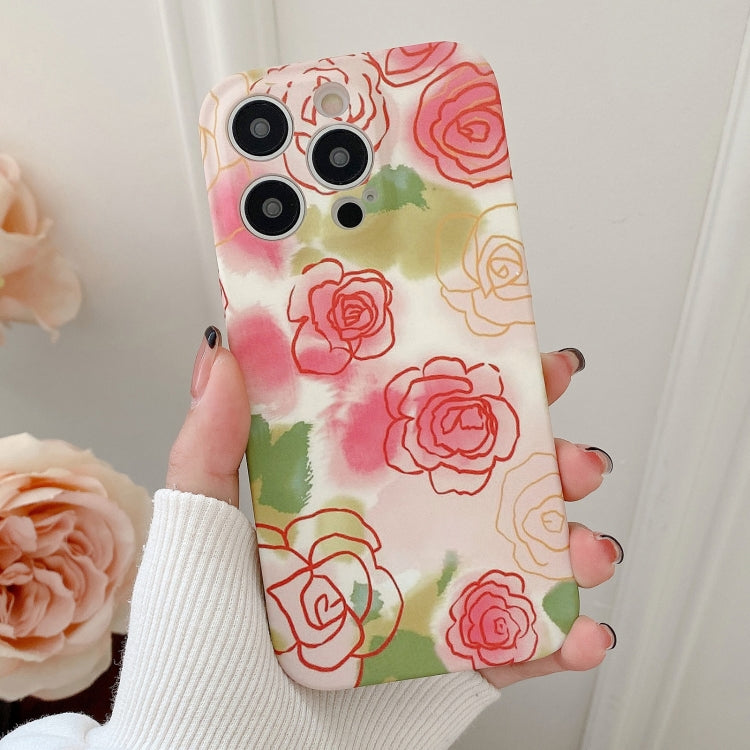 Water Sticker Flower Pattern PC Phone Case, For iPhone 11 Pro Max, For iPhone 11 Pro, For iPhone 11