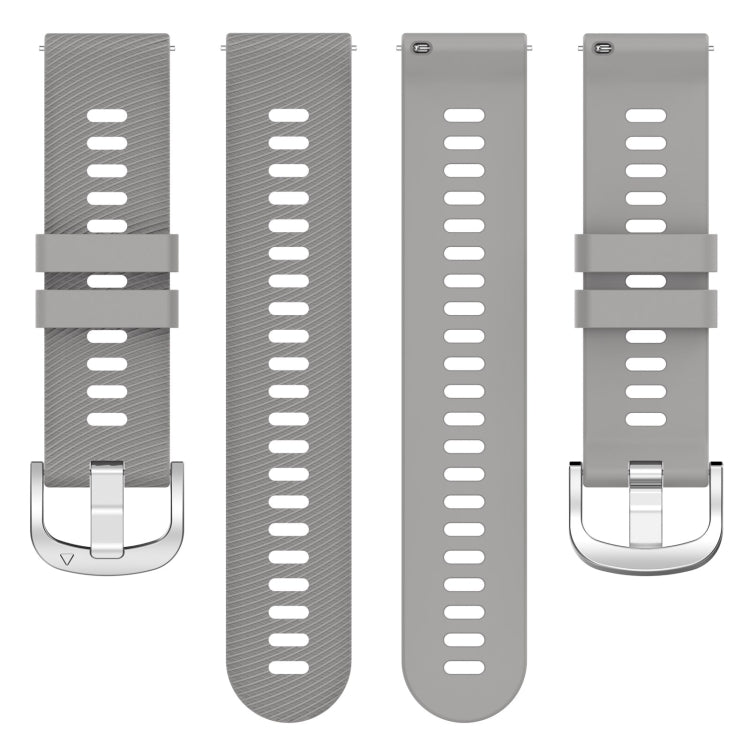 22mm Solid Color Silicone Watch Band, For Garmin Forerunner 265